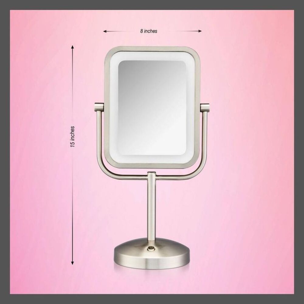 Open Box - Conair - LED Vanity Makeup Mirror - Silver Silver - Picture 5 of 8